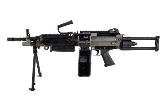 FN M249S Para light machine gun with integrated bipod